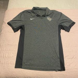 NIKE dri fit UCF sports football polo gray and black central Florida orlando
